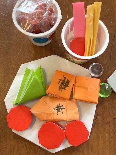 折り紙で定食屋さん